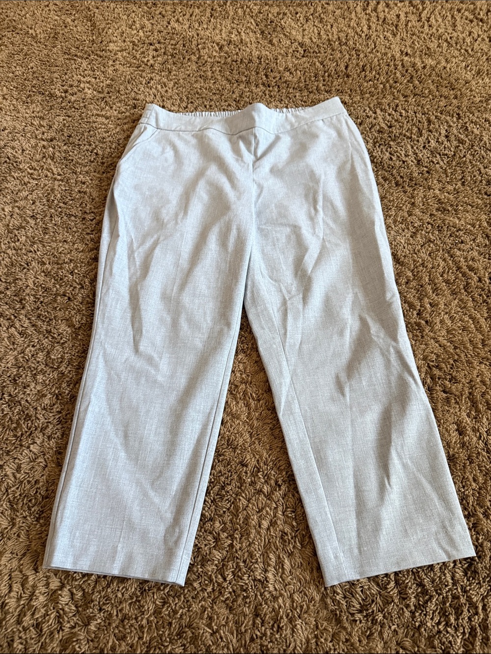 Hilary Radley Light Gray Cropped Dress Pants